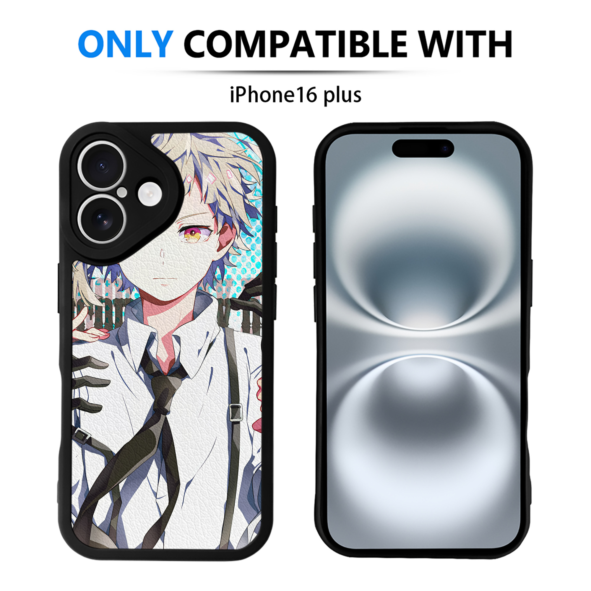 （画像用） 文豪ストレイドッグス Bungo Stray Dogs 【iPhone 16シリーズ対応】シリコンスマホケース（レザー調） 材質：シリコン